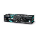 VORTEX Air Cooled Condenser retail packaging, three-quarter view