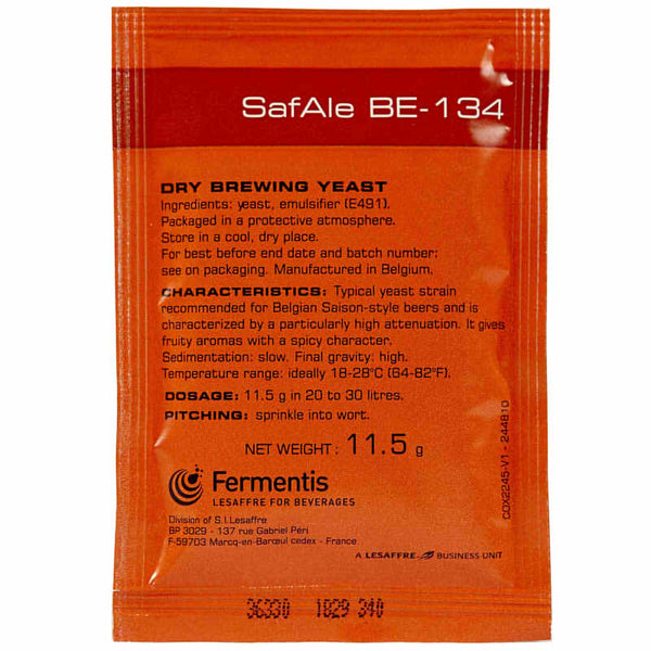 SafAle BE-134 - Belgian Saison Dry Yeast 11.5g