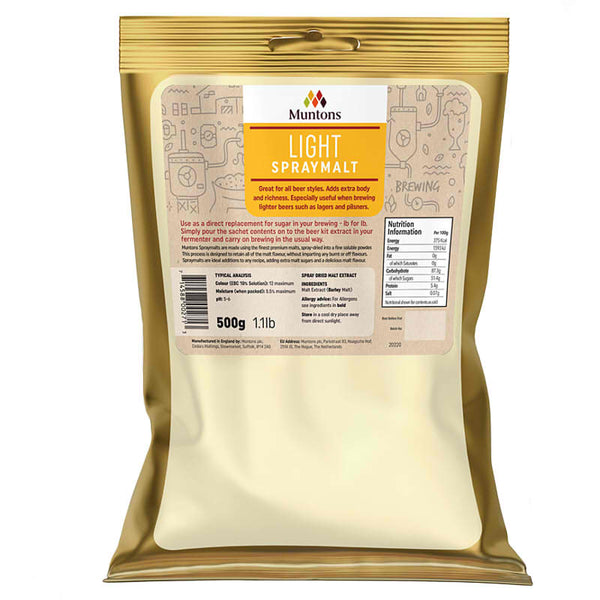 Muntons Light Spraymalt – Dried Malt Extract 500g