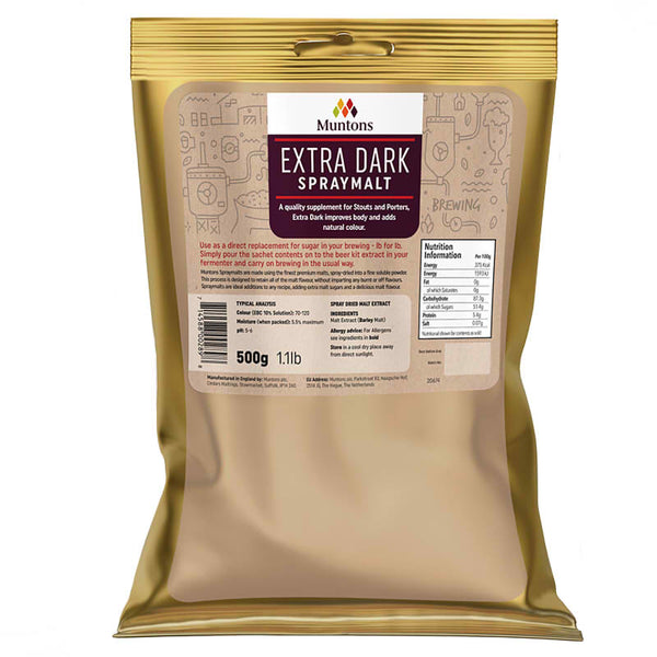 Muntons Extra Dark Spraymalt – Dried Malt Extract 500g