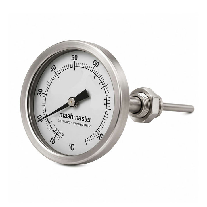 Weldless Bi-Metal Thermometer Probe - 3" Dial Face